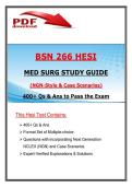 2026 BSN 266 HESI Med Surg Study Guide &vert; 400&plus; Questions & Answers &vert; NGN Nursing Case Scenarios