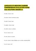 LANGUAGE OF MEDICINE CHABNER&NewLine;TERMINOLOGY FINAL PAPER 2026&NewLine;ANSWERS GRADED A&plus;