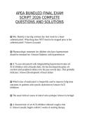 APEA 3P Final Exam Prep Bundle &vert; Complete Questions & Verified Answers &vert; Advanced NP Exam Study Pack&NewLine;&NewLine;