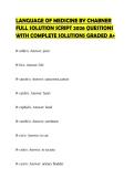 LANGUAGE OF MEDICINE CHABNER&NewLine;COMPREHENSIVE EVALUATION PAPER&NewLine;2026 SOLUTIONS GRADED A&plus;
