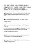 ATI Nutrition Exam Study Guide &vert; Practice Questions & Verified Answers &vert; Complete Review Pack&NewLine;&NewLine;