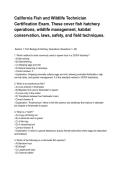 California Fish and Wildlife Technician Certification Exam&period; These cover fish hatchery operations&comma; wildlife management&comma; habitat conservation&comma; laws&comma; safety&comma; and field techniques&period;&period;pdf&NewLine;&NewLine;