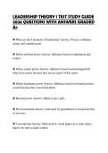 LEADERSHIP THEORY 1 TEST EXAM SCRIPT&NewLine;2026 COMPLETE QUESTIONS AND&NewLine;CORRECT ANSWERS