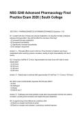 NSG 5240 Advanced Pharmacology Final Practice Exam 2026 &lowbar; South College&period;pdf&NewLine;&NewLine;