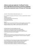 Alberta Landscape Applicator Certificate Practice Exam 2026 Alberta Environment and Parks guidelines and the Environmental Code of Practice for Pesticides &period;&period;pdf&NewLine;&NewLine;