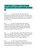 LETRS UNITS 1 5 8 BOARD EVALUATION&NewLine;2026 QUESTIONS WITH SOLUTIONS&NewLine;GRADED A&plus;&NewLine;