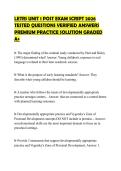 LETRS UNIT 1 POST FINAL PAPER 2026&NewLine;FULL QUESTIONS CORRECT ANSWERS&NewLine;COMPREHENSIVE STUDY GUIDE GRADED&NewLine;A&plus;