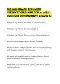 NSG 6020 HEALTH ASSESSMENT&NewLine;CERTIFICATION EVALUATION 2026 FULL&NewLine;QUESTIONS WITH SOLUTIONS GRADED A&plus;&NewLine;
