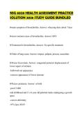 NSG 6020 HEALTH ASSESSMENT PRACTICE&NewLine;SOLUTION 2026 STUDY GUIDE BUNDLED&NewLine;