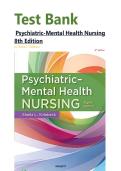 Test Bank - Psychiatric-Mental Health Nursing 8th Edition by Sheila L&period; Videbeck&vert;&vert;ISBN 978-1975116385&vert;&vert;Complete Guide A&plus;&period;LATEST EDITION&period;&NewLine;