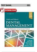 Test Bank - Little and Falace's Dental Management of the Medically Compromised Patient&comma; 10th Edition by Miller - All 30 Chapters and Rationales Included