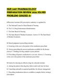 NUR 2407 PHARMACOLOGY&NewLine;PREPARATION REVIEW 2026 SOLVED&NewLine;PROBLEMS GRADED A&plus;