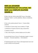 NURS 5315 ADVANCED&NewLine;PATHOPHYSIOLOGY UTA ACTUAL TEST&NewLine;BANK 2026 COMPLETE SOLUTIONS&NewLine;GRADED A&plus;&NewLine;