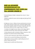 NURS 5315 ADVANCED&NewLine;PATHOPHYSIOLOGY UTA&NewLine;COMPREHENSIVE STUDY GUIDE 2026&NewLine;FULL ANSWERS GRADED A&plus;&NewLine;