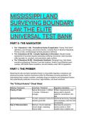 2026&sol;2027 Mississippi Land Surveying Boundary Law Elite Test Bank &vert; Rule 21 & PEPLS Exam Prep &lpar;88 Q&A&rpar;