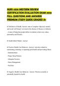 NURS 6550 MIDTERM REVIEW&NewLine;CERTIFICATION EVALUATION EXAM 2026&NewLine;FULL QUESTIONS AND ANSWERS&NewLine;PREMIUM STUDY GUIDE GRADED A&plus;&NewLine;