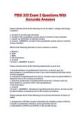 PBSI 333 Exam 3 Questions With Accurate Answers