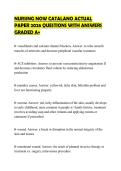 NURSING NOW CATALANO ACTUAL&NewLine;PAPER 2026 QUESTIONS WITH ANSWERS&NewLine;GRADED A&plus;&NewLine;