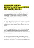 NURSING NOW CATALANO&NewLine;CERTIFICATION REVIEW 2026 QUESTIONS&NewLine;WITH SOLUTIONS GRADED A&plus;