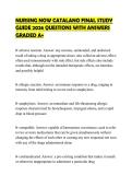 NURSING NOW CATALANO FINAL STUDY&NewLine;GUIDE 2026 QUESTIONS WITH ANSWERS&NewLine;GRADED A&plus;