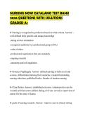 NURSING NOW CATALANO TEST BANK&NewLine;2026 QUESTIONS WITH SOLUTIONS&NewLine;GRADED A&plus;