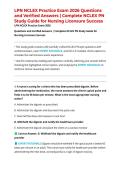 LPN NCLEX Practice Exam 2026 Questions and Verified Answers &vert; Complete NCLEX PN Study Guide for Nursing Licensure Success