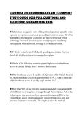 LSUS MHA 710 ECONOMICS EXAM 1 ACTUAL&NewLine;TEST PAPER 2026 QUESTIONS WITH VERIFIED&NewLine;ANSWERS GRADED A&plus;