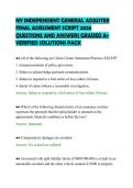 NY INDEPENDENT GENERAL ADJUSTER&NewLine;FINAL ASSESSMENT SCRIPT 2026&NewLine;QUESTIONS AND ANSWERS GRADED A&plus;&NewLine;VERIFIED SOLUTIONS PACK&NewLine;