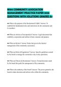 M100 COMMUNITY ASSOCIATION&NewLine;MANAGEMENT FINAL STUDY PAPER 2026&NewLine;QUESTIONS WITH ANSWERS GRADED A&plus;