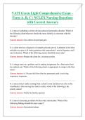 VATI Green Light Comprehensive Exam &ndash; &NewLine;Form A&comma; B&comma; C &vert; NCLEX Nursing Questions &NewLine;with Correct Answers 