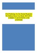 Oral Pathology for the Dental Hygienist 7th Edition Ibsen Test Bank Updated Latest 2026&ndash;2027 Comprehensive Exam Preparation Resource for Dental Hygiene Students Focused on Oral Diseases&comma; Diagnosis&comma; and Clinical Oral Health Assessment&period;