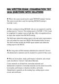MAI WRITTEN EXAM 1 STUDY GUIDE 2026&NewLine;QUESTIONS WITH ANSWERS GRADED A&plus;&NewLine;