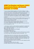 ACEDS Test Questions and Answers &lpar;2026&rpar; &vert;&NewLine;Comprehensive Review with Detailed&NewLine;Rationales &vert; A&plus; Verified