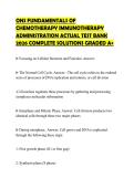 ONS FUNDAMENTALS OF&NewLine;CHEMOTHERAPY IMMUNOTHERAPY&NewLine;ADMINISTRATION ACTUAL TEST BANK&NewLine;2026 COMPLETE SOLUTIONS GRADED A&plus;