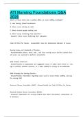 ATI Nursing Foundations Q&A 2026