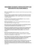 MANAGEMENT 3300 FINAL CERTIFICATION SCRIPT 2026&NewLine;QUESTIONS WITH SOLUTIONS GRADED A&plus;