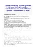 Electrical Level 3 Module 1 Load Calculations and Branch Feeder Circuits Quiz Actual Exam 2026&sol;2027 &ndash; Complete Questions and Answers with Detailed Rationales &ndash; Pass Guaranteed &ndash; A&plus; Graded