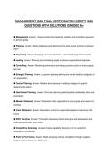 MANAGEMENT 3300 MIZZOU CERTIFICATION SCRIPT 2026&NewLine;QUESTIONS WITH SOLUTIONS GRADED A&plus;