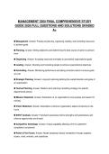 MANAGEMENT 3300 MIZZOU ACTUAL EXAM PAPER 2026&NewLine;QUESTIONS WITH ANSWERS GRADED A&plus;
