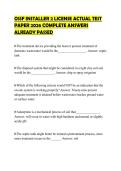 OSSF INSTALLER 2 LICENSE ACTUAL TEST&NewLine;PAPER 2026 COMPLETE ANSWERS&NewLine;ALREADY PASSED&NewLine;