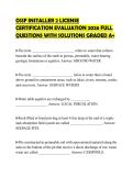 OSSF INSTALLER 2 LICENSE&NewLine;CERTIFICATION EVALUATION 2026 FULL&NewLine;QUESTIONS WITH SOLUTIONS GRADED A&plus;