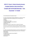 HSCO 511 Exam 3&colon; Liberty University Answers Complete Solutions Latest Actual Exam 2026&sol;2027 &ndash; Complete Q&A with Detailed Rationales &ndash; Pass Guaranteed &ndash; A&plus; Graded