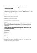 NR 293 Cardiovascular Pharmacology Practice Pack 2026&NewLine;&vert;Chamberlain College