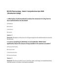 NR 293 Pharmacology - Week 1 Comprehensive Quiz 2026&NewLine;&vert;Chamberlain College