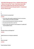 NCLEX-RN &lpar;2&rpar; Management of Care > Multiple Patient Priority &NewLine;&sol; "Who Do You See First&quest;" Exam &vert; Most Recent Exam 2026&NewLine;2027 Actual Complete Real Exam Questions And Correct &NewLine;Answers &lpar;Verified Answers&rpar; Already Graded A&plus; &vert; Guaranteed &NewLine;Succe