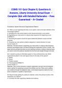 COMS 101 Quiz Chapter 8&comma; Questions & Answers&comma; Liberty University Actual Exam 2026&sol;2027 &ndash; Complete Q&A with Detailed Rationales &ndash; Pass Guaranteed &ndash; A&plus; Graded