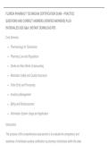 FLORIDA PHARMACY TECHNICIAN CERTIFICATION EXAM &ndash; PRACTICE&NewLine;QUESTIONS AND CORRECT ANSWERS &lpar;VERIFIED ANSWERS&rpar; PLUS&NewLine;RATIONALES 2026 Q&A &vert; INSTANT DOWNLOAD PDF&period;