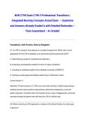 NUR 2790 Exam 2 PN 3 Professional Transitions &sol; Integrated Nursing Concepts Actual Exam 2026&sol;2027 &ndash; Questions and Answers Already Graded A with Detailed Rationales &ndash; Pass Guaranteed &ndash; A&plus; Graded