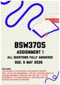 BSW3705 Assignment 1 Memo &vert; Due 5 May 2026