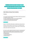 CHAMBERLAIN NR 222 EXAM 2 2026&sol;2027 &vert; Health Promotion Patient Education & Nursing Theory &vert; Already Graded A &vert; Pass Guaranteed - A&plus; Graded&NewLine;&NewLine;